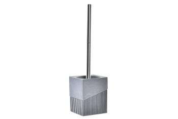 TOILET BRUSH W/GREY RESIN HOLDER