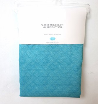 TEXTURED TABLE CLOTH- AQUA