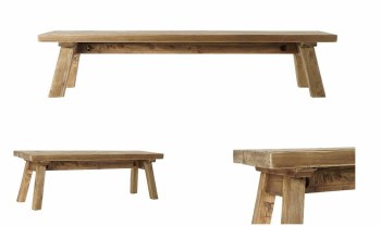 RECLAIMED NATURAL WOOD SIDE TABLE