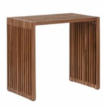 TEAK SIDE TABLE W/SLATS-LARGE
