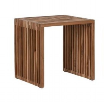 TEAK SIDE TABLE W/SLATS-MEDIUM
