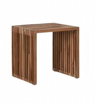 TEAK SIDE TABLE W/SLATS-SMALL