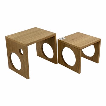 SIDE TABLE W/CIRCLE-LG