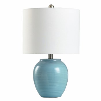 CERAMIC TABLE LAMP-BLUE