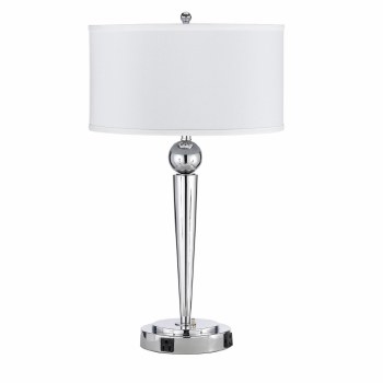 CHROME BASE TABLE LAMP-LARGE