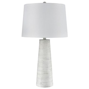 CONE TABLE LAMP W/SHADE-WHITE