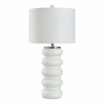 FROSTED WHITE TABLE LAMP