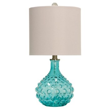 AQUA CLEAR GLASS TABLE LAMP