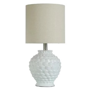 HALIFAX CERAMIC TABLE LAMP-WHITE