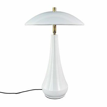 METAL TABLE LAMP-WHT