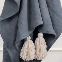 GREY COTTON THROW