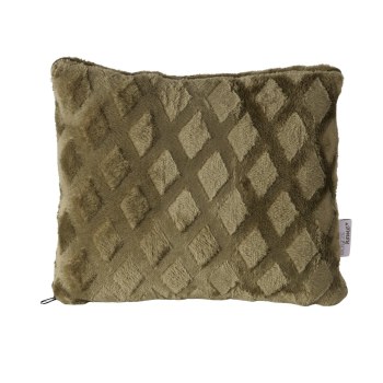 DARK GREEN THROW/CUSHION