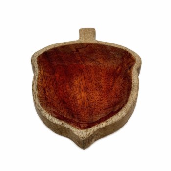 WOOD ACORN TRAY-SM