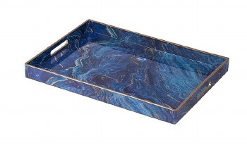 BLUE MARBLE TRAY-LARGE