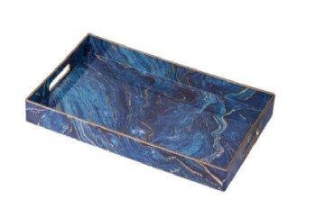 BLUE MARBLE TRAY-SMALL