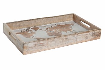 MANGO TRAY W/MAP -RECTANGLE