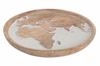 MANGO TRAY W/MAP-ROUND