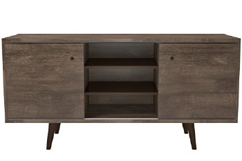 UNIQUE WOOD TV UNIT- BROWN