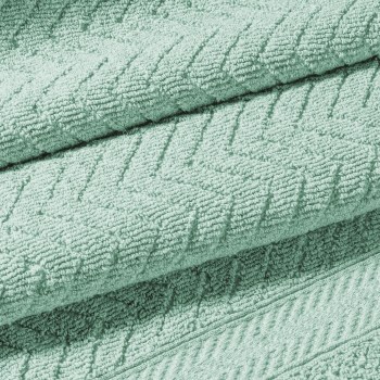 CHEVRON BATH TOWEL-SAGE