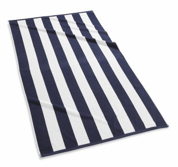 CABANA BEACH TOWEL-NAVY