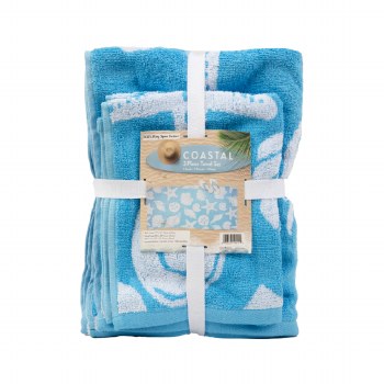 BLUE COASTAL TOWEL-SET/3