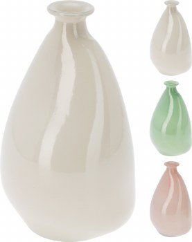 CLEAR VASE W/TWIST