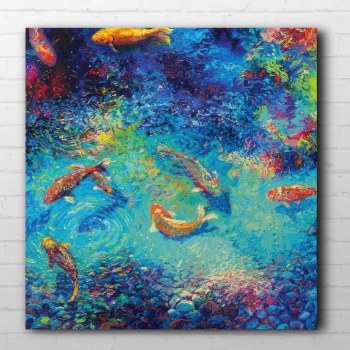 KOI IN POND WALL ART
