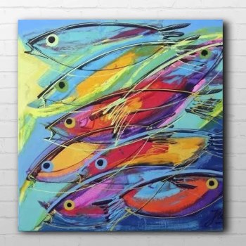 ORANGE FISH WALL ART
