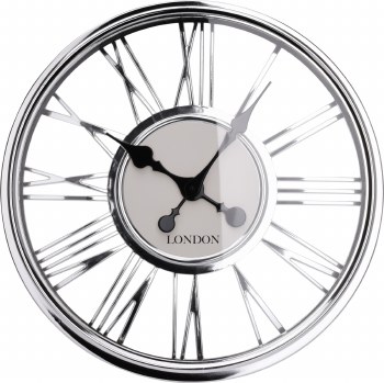 WALL CLOCK-SILVER