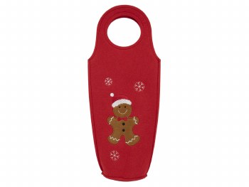 RED GINGERBREAD WINE BAG