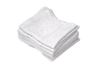 SET OF 8 WHITE WASH CLOTHS