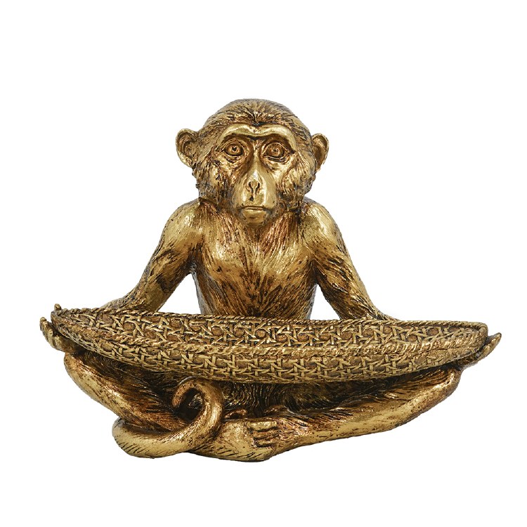 MONKERY TRAY-GOLD