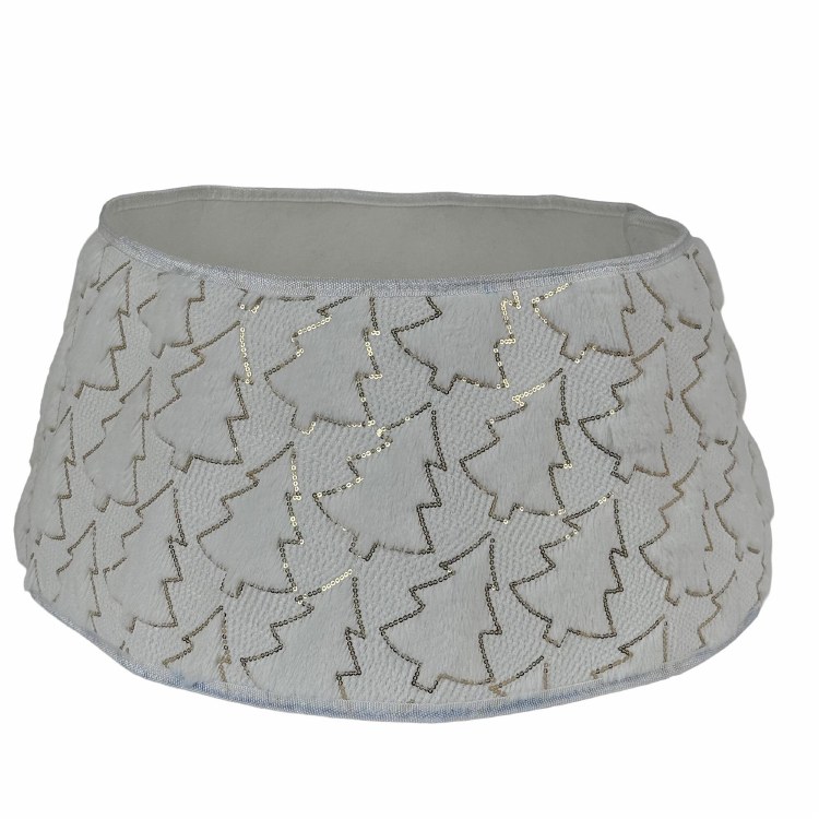 TREE SKIRT WHT/GLD