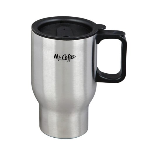 TRAVEL MUG-SILVER & BLACK