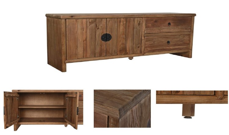 JAPANESE 2 DOOR 2 DRAWER TV CABINET