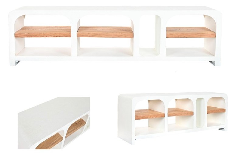 MANGO WOOD WHITE TV UNIT
