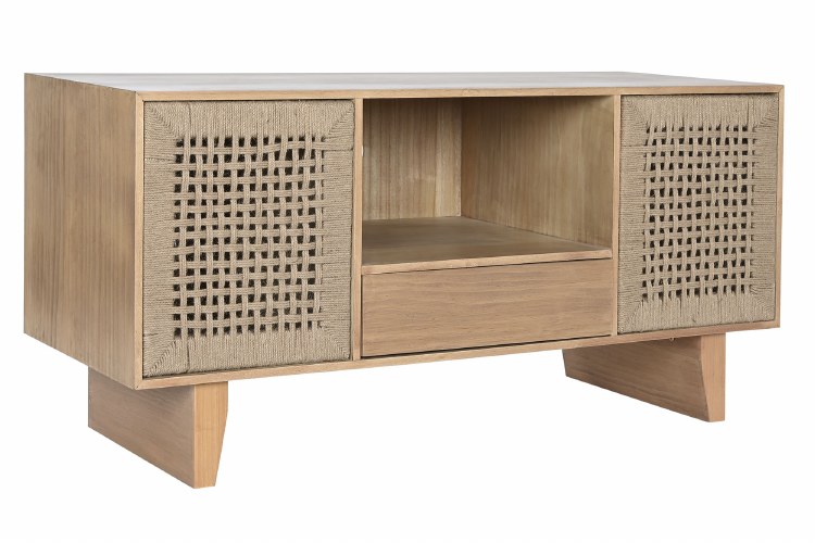 PINE & JUTE TV CABINET