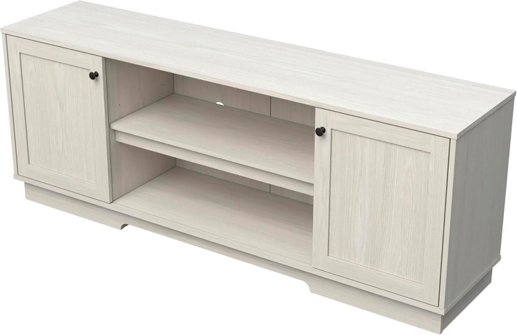 2 DRAWER WASHED OAK TV STAND