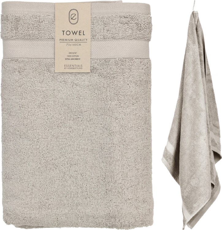 GREY BATH TOWEL-LARGE