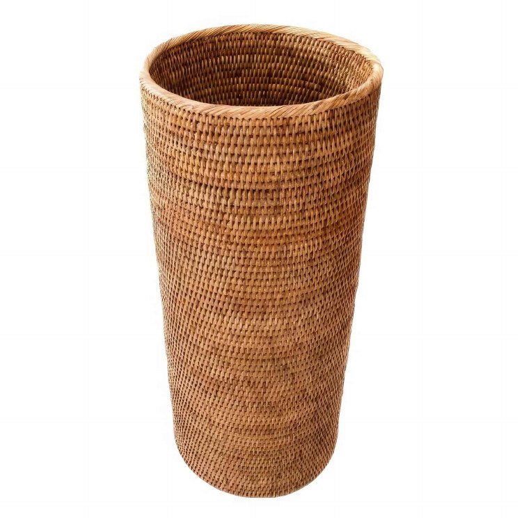 RATTAN UMBRELLA STAND-BROWN