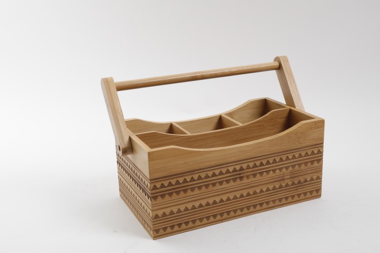 UTENSIL BAMBOO CADDY