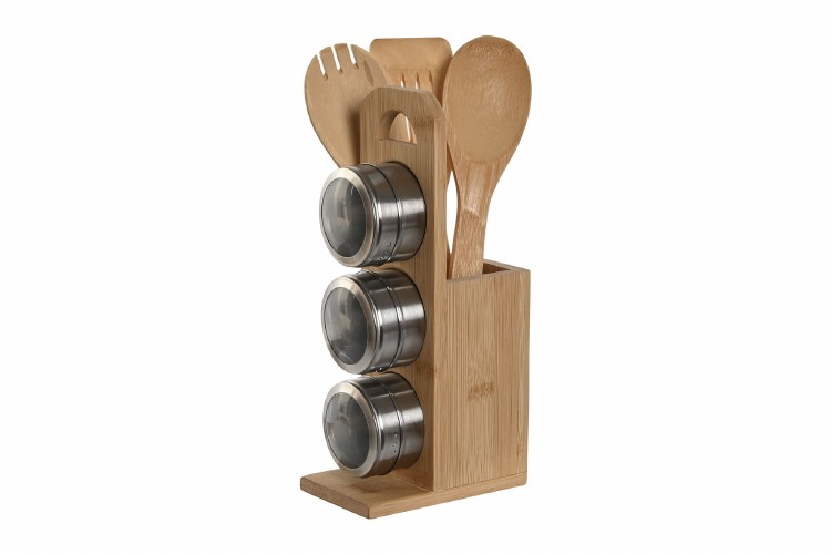 BAMBOO UTENSIL HOLDER -SET/6