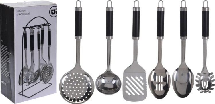 UTENSILS WITH RACK-SET/6