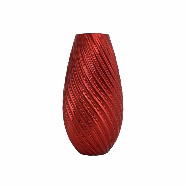 RED SWIRL VASE