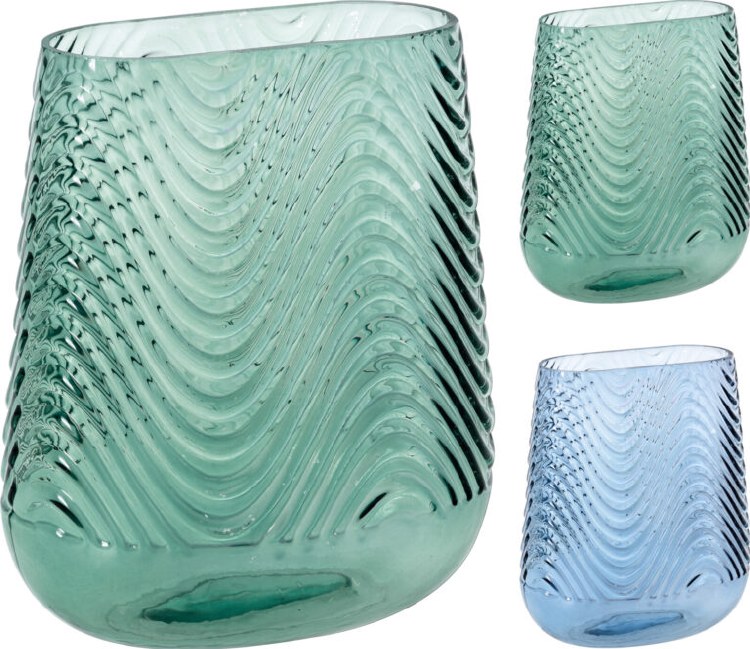 SWIRL VASE-BLUE