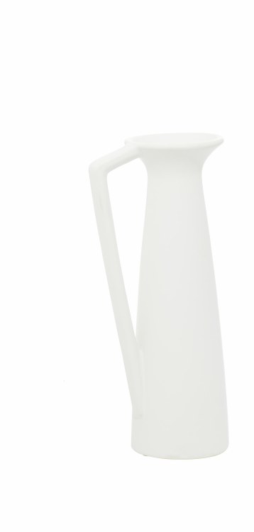 WHITE VASE W/HANDLE-MEDIUM