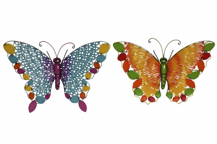 METAL BUTTERFLY WALL DECOR