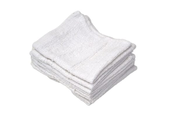 SET OF 8 WHITE WASH CLOTHS