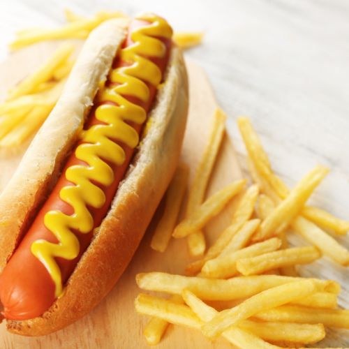 Hot Dog With Fries