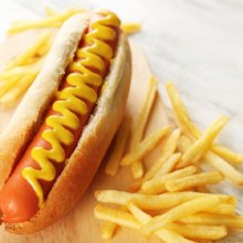 Hot Dog With Fries